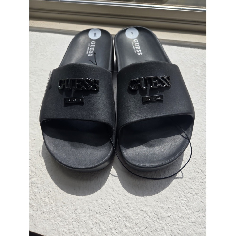 Guess Los Angeles Women's Black Sandals Slip Size 9 NEW